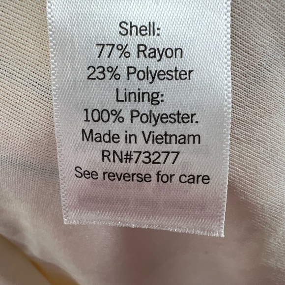 Nine West v-neck L golden yellow puff sleeve above the knee dress lined floral - Picture 8 of 11